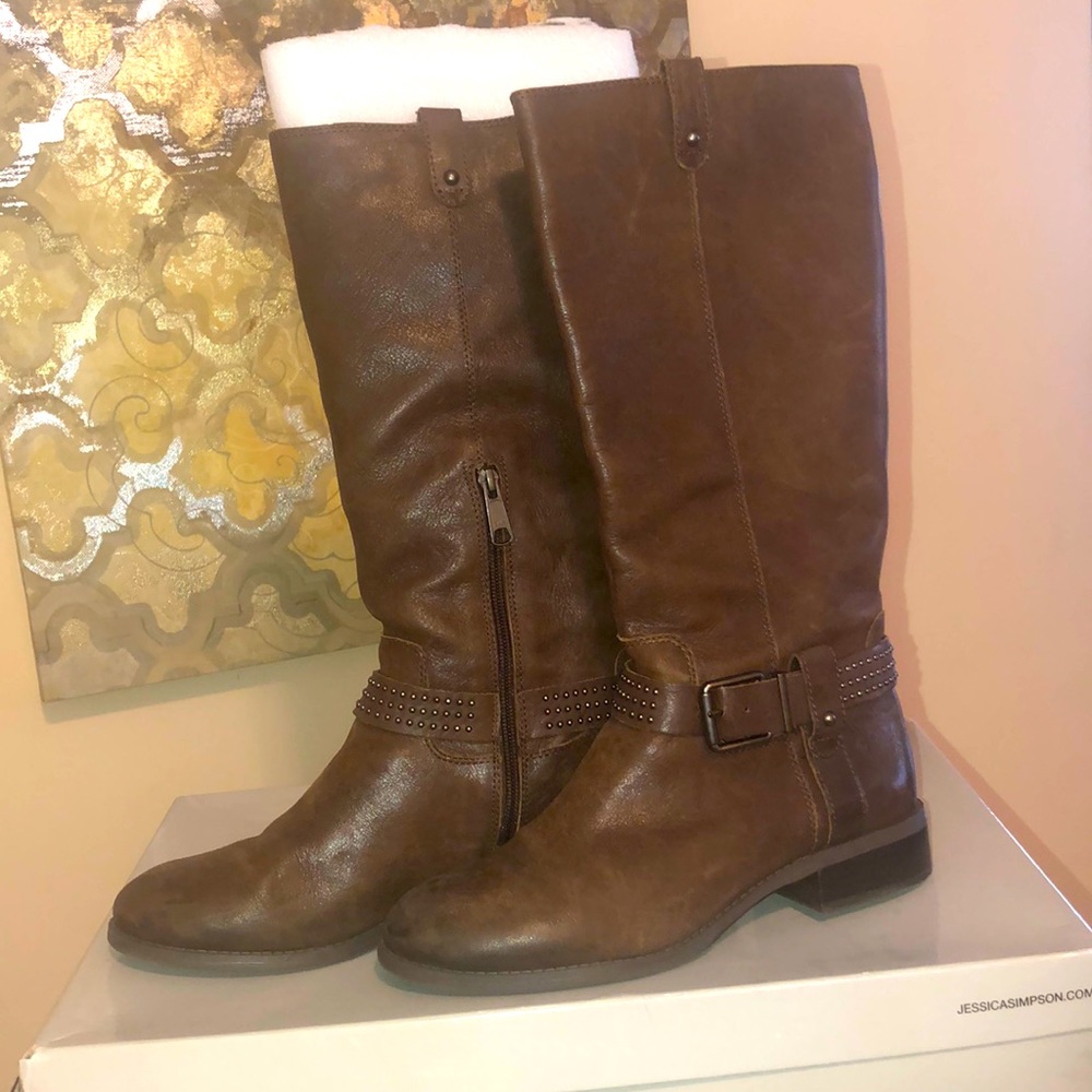 Jessica Simpson Essence Leather Riding Boots